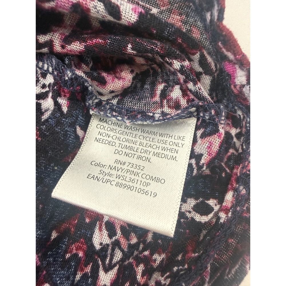 White Stag Navy Pink Abstract Geometric Sleeveless Knit Top XXL‎ 20 WSL36110P - Picture 8 of 9